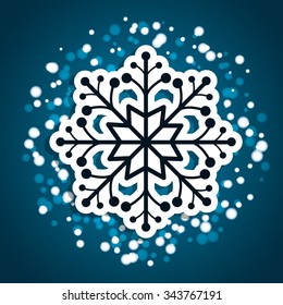Winte time and snow graphic design, vector illustration eps10