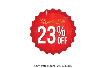 Winter up to 23 percent off sale, 23 percent winter sale offer