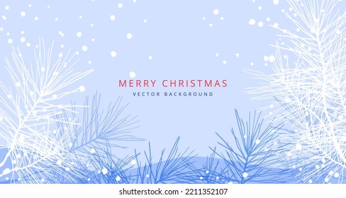Winter abstract background. Christmas holidays artistic template. Vector illustration for poster, cover, print, wallpaper, decor, header, social media post, AD