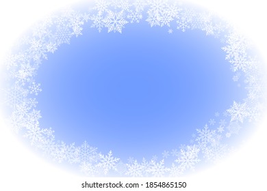 Fondo abstracto de invierno. Fondo de Navidad con copos de nieve. Vector.