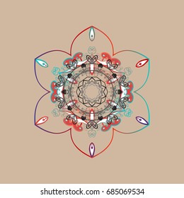 Winter abstract background. Christmas background with snowflakes. Vector illustration. Vector christmas abstract colorful background with falling snowflake.