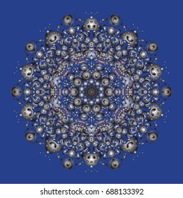 Winter abstract background. Christmas background with snowflakes. Vector illustration. 