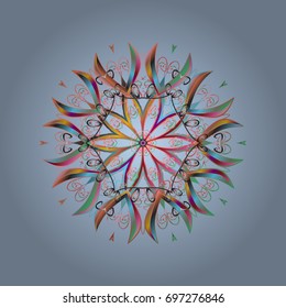 Winter abstract background. Christmas background with snowflakes. Vector illustration. Vector christmas abstract colorful background with falling snowflake.