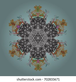 Winter abstract background. Christmas background with snowflakes. Vector christmas abstract colorful background with cute snowflake. Vector illustration.