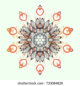 Winter abstract background. Christmas background with snowflakes. Vector christmas abstract colorful background with cute snowflake. Vector illustration.