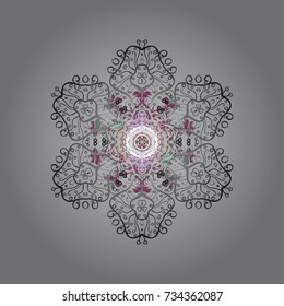 Winter abstract background. Christmas background with snowflakes. Vector christmas abstract colorful background with cute snowflake. Vector illustration.