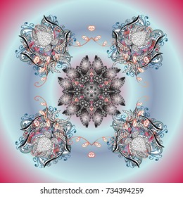 Winter abstract background. Christmas background with snowflakes. 