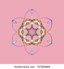 Winter abstract background. Christmas background with snowflakes. Vector christmas abstract colorful background with cute snowflake. Vector illustration.