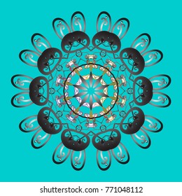 Winter abstract background. Christmas background with snowflakes. Vector christmas abstract colorful background with cute snowflake. Vector illustration.