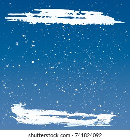 Winter abstract background - falling snow - watercolor - spray and brush stroke - art vector