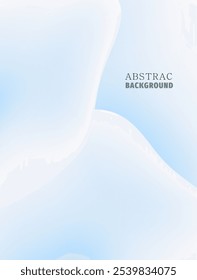 Winter abstract background with gradient and fluids. Abstract shapes on a light background of blue and turquoise tones. Poster, banner for winter discounts and promotions. Vector template
