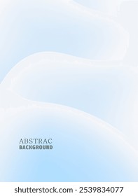 Winter abstract background with gradient and fluids. Abstract shapes on a light background of blue and turquoise tones. Poster, banner for winter discounts and promotions. Vector template
