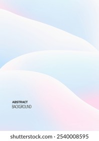 Winter abstract background with gradient and fluids. Abstract shapes on a light background of in turquoise and pink tones. Poster, banner for winter discounts and promotions. Vector template