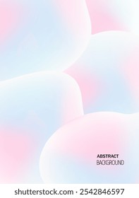 Fundo abstrato de inverno com gradiente e fluidos. Formas abstratas em um fundo claro de tons de turquesa e rosa. Cartaz, banner para descontos de inverno e promoções. Modelo de vetor