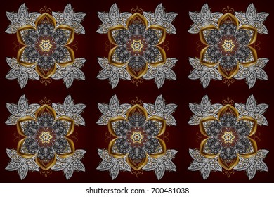 Winter abstract background. Raster christmas abstract colorful background with cute snowflake. Raster illustration. Christmas background with snowflakes.