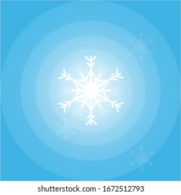 Winter abstract background with snowflakes