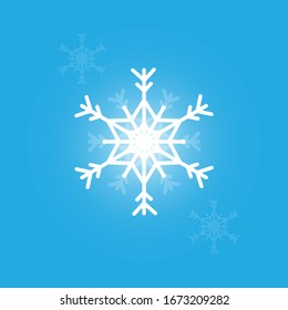 Winter abstract background with snowflakes