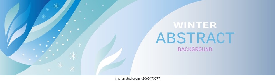  Winter abstract background with snowflakes and frosty pattern. for banner, title, cover, brochure and more. Theme of winter time, Christmas, New Year.