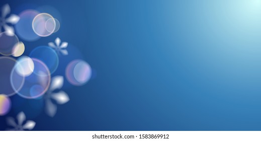 Winter abstract background with snowflakes vector template