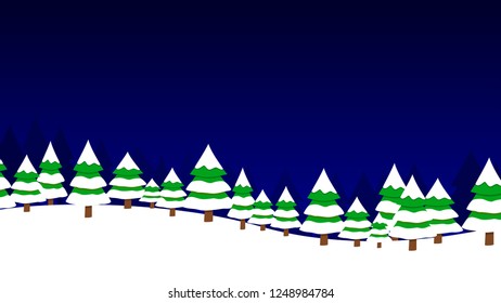 
Winter abstract background with snowy forest.