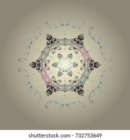 Winter abstract background. Vector christmas abstract colorful background with falling snowflake. Christmas background with snowflakes. Vector illustration.