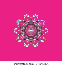 Winter abstract background. Vector christmas abstract colorful background with cute snowflake. Vector illustration. 