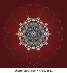 Winter abstract background. Vector christmas abstract colorful background with falling snowflake. Vector illustration. Christmas background with snowflakes.