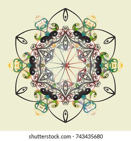 Winter abstract background. Vector illustration. Christmas background with snowflakes.