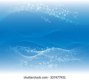 winter abstract festive landscape with place for text, vector