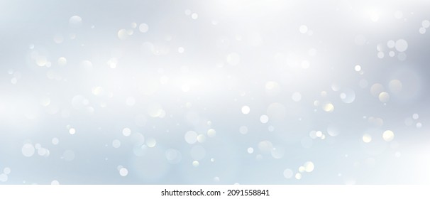 Der Winter ist ein abstraktes, goldenes weißes Lichtelement, das für die schneebedeckte Bokeh-Hintergrunddekoration verwendet werden kann.