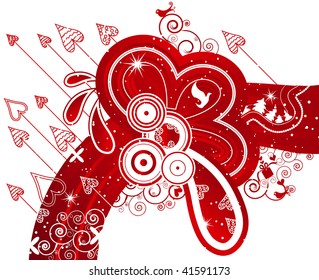 Winter Abstract Ornament Vector