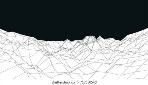 Winter Abstract Polygonal Background