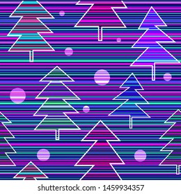 Winter abstract seamless pattern. Striped background. New Year illustration. 