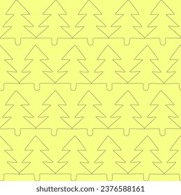 Winter abstract triangle fir tree seamless pattern. Vector illustration. Happy New Year 2024 and Merry Christmas texture. Color green pine icons, minimal geometric forest gift wrapping,
