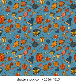 Winter abstract vector pattern