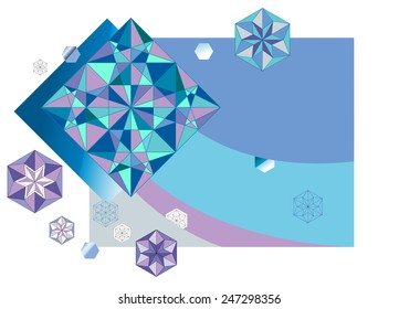 Winter abstraction pattern 