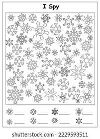 Winter activities for children, Christmas worksheet for kids, I spy pages, Winter maze pages, hidden message for children