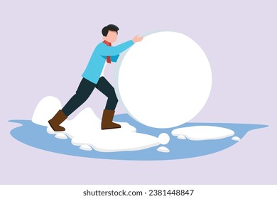 Winter activities. Winter concept. Colored flat vector illustration isolated.