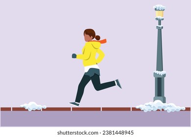 Winter activities. Winter concept. Colored flat vector illustration isolated.