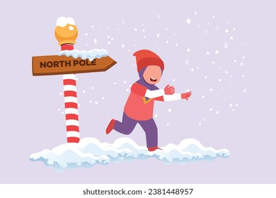 Winter activities. Winter concept. Colored flat vector illustration isolated.