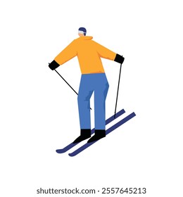 Winter Activities Skiers Illustration for Sports Merchandise and Campaigns