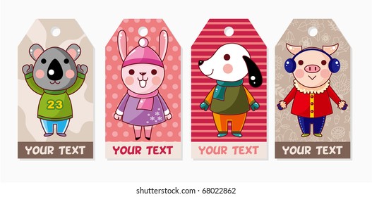 winter animal card