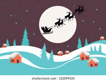 winter animal celebration christmas illustration deer vector