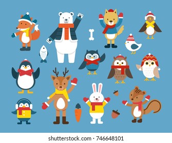 Winter animal illustration