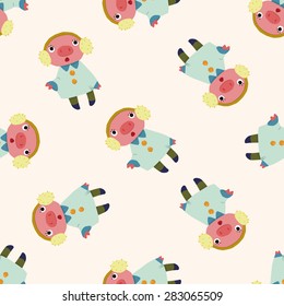 winter animal pig icon 10,seamless pattern
