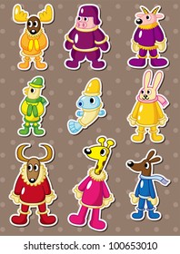 winter animal stickers