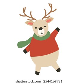 Winter Animal Vector Illustration - Deer