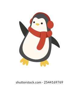 Winter Animal Vector Illustration - Penguin