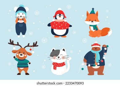 Winter Animals Collection Christmas Edition Snowy 
