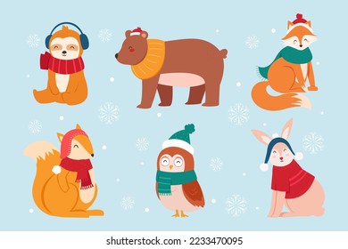 Winter Animals Collection Christmas Edition Snowy 